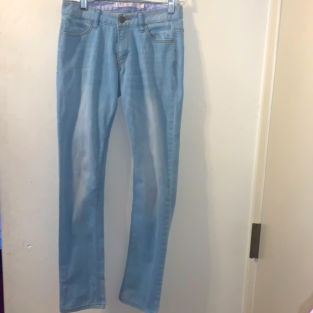 -Giordano Light Blue Midrise Slim Straight Jeans Size: 24 As Is